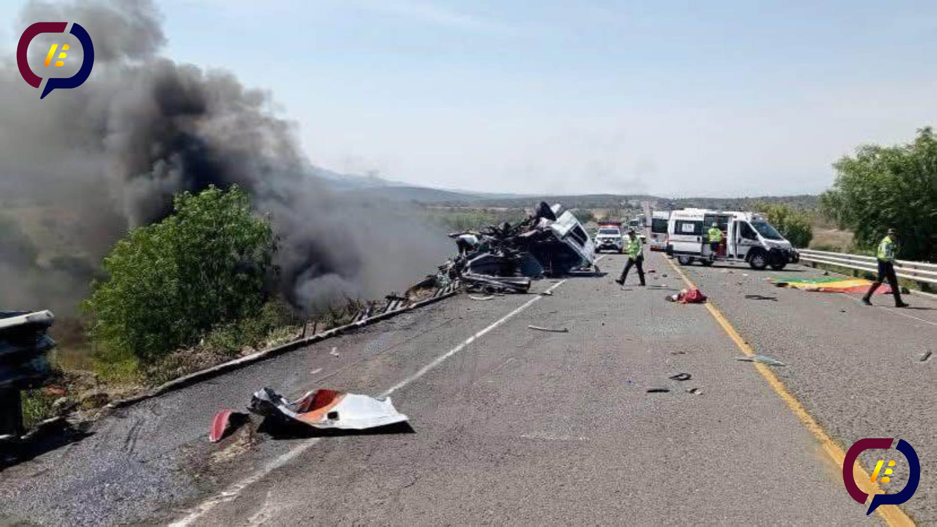 Accidente entre pipa y combi deja 21 muertos en autopista Cuacnopalan- Oaxaca