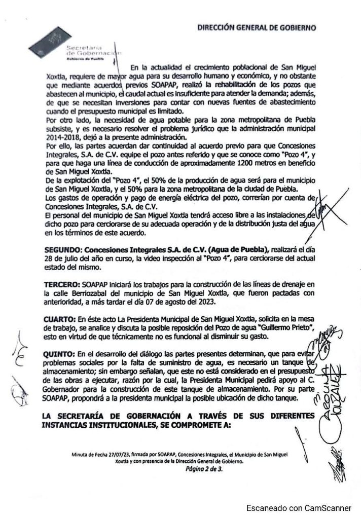 Minuta de trabajo